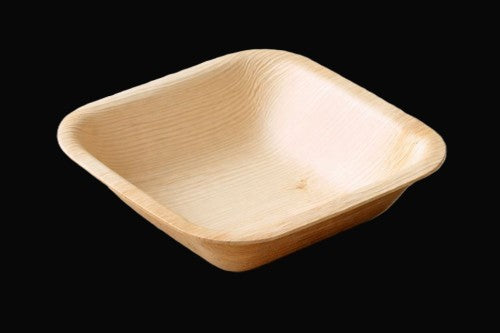 4x4 Palm Leaf Square Bowl - Item #21883