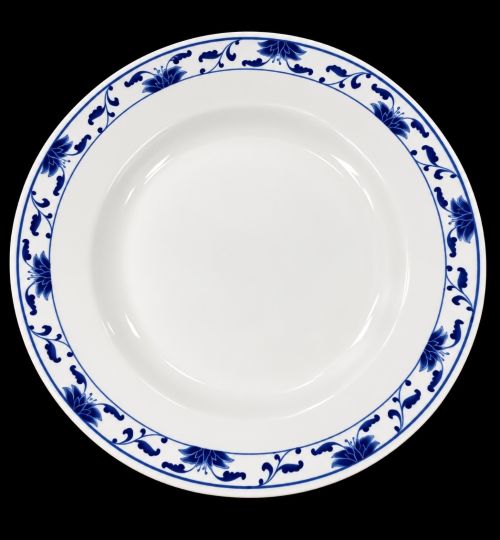 16" Blue & White Round Serving Plate – Item #255-161