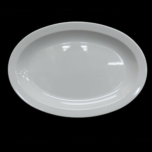 9.75 x 6.75 Inch Rim Oval Plate Melamine Item #51557