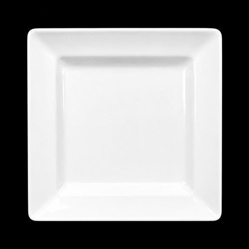 7" x 7" Square White Melamine Plate Item #52224-1