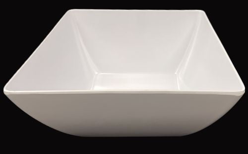 10" x 10" Square White Melamine Bowl Item #52227-1