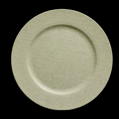 13" Gold Pressed Design Charger - Item #54257