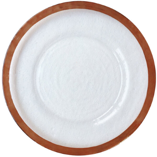 13" Rose Gold Rim Glass Charger Plate - Item #547572