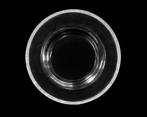 13" Silver Rim Glass Charger Plate - Item #547582-1