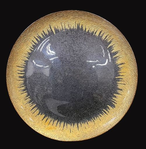 13" Gold Radiating Rim Glass Charger Plate - Item #55088-2