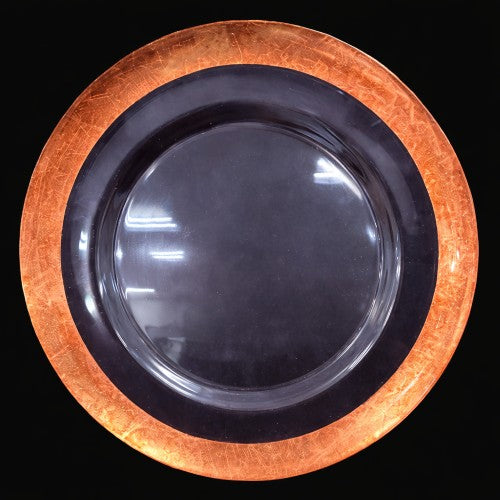 13" Rose Gold 3" Rim Glass Charger Plate - 55092-1
