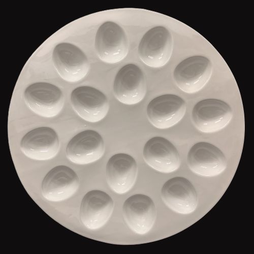 14" White Deviled Egg Platter - Item #57129