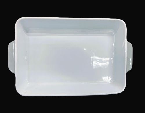 13" x 9" Rectangular Bakeware Dish – White with Gray Marble Finish - Item #57957