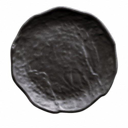 9.84" Matte Black Round Melamine Plate Item #59732