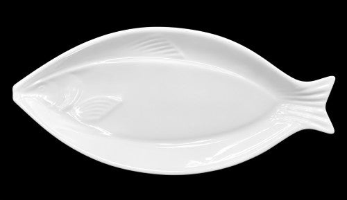 12" Fish Plate – White Item #65365 | 30 Pieces per Case