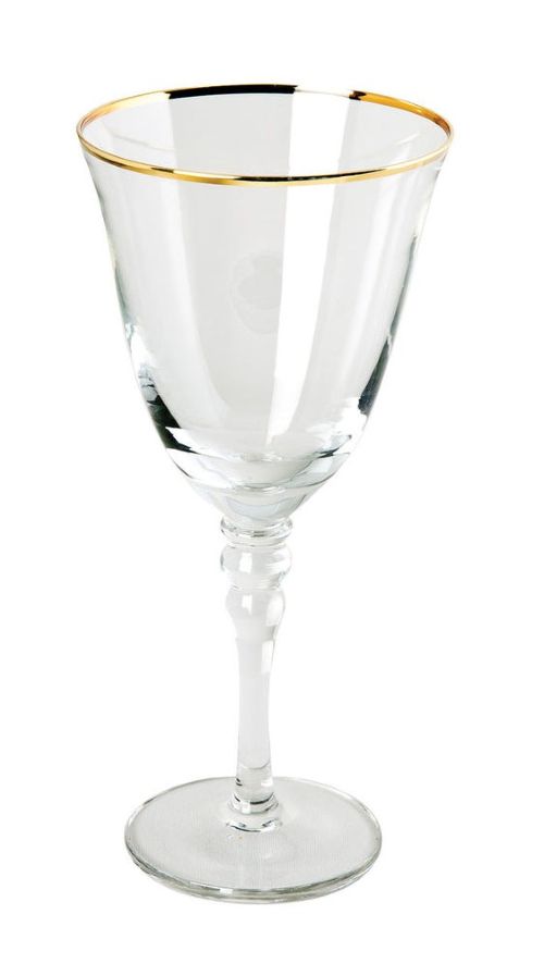 12 oz. Gold Rim Wine Glass Item #65422