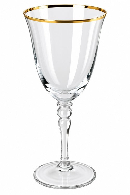 12 oz. Gold Rim Wine Glass Item #65422