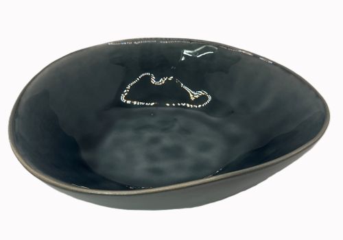 8" Bluish Grey Sage Teardrop Bowl - Item #66466-3