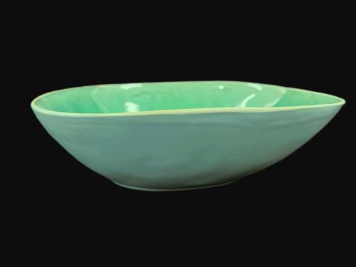 8" Dark Green Almond Shape Bowl - Item #66466