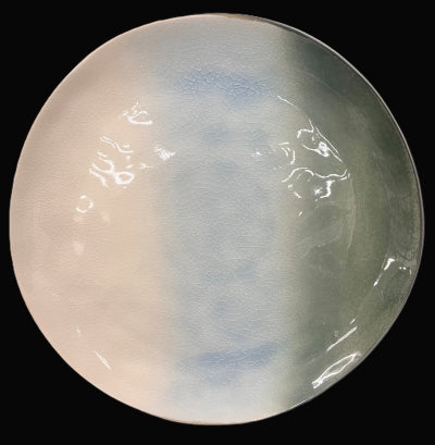 11 INCH GRADIENT BEIGE BLUE OLIVE GREEN DINNER PLATE Item #66747