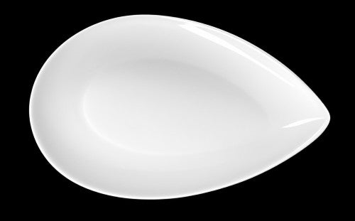 7.67" x 4.92" White Teardrop Plate – Item #67003