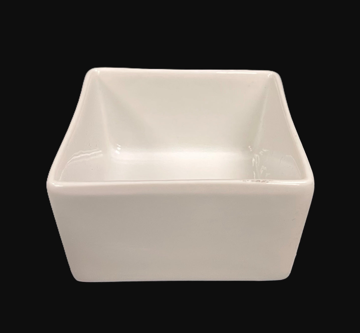 3.93" x 3.93" Square Porcelain Sauce Bowl – Item #67078