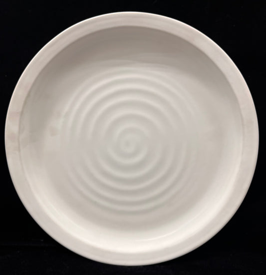 11 INCH WHITE RIPPLE-TEXTURED DINNER PLATE - ITEM #67274