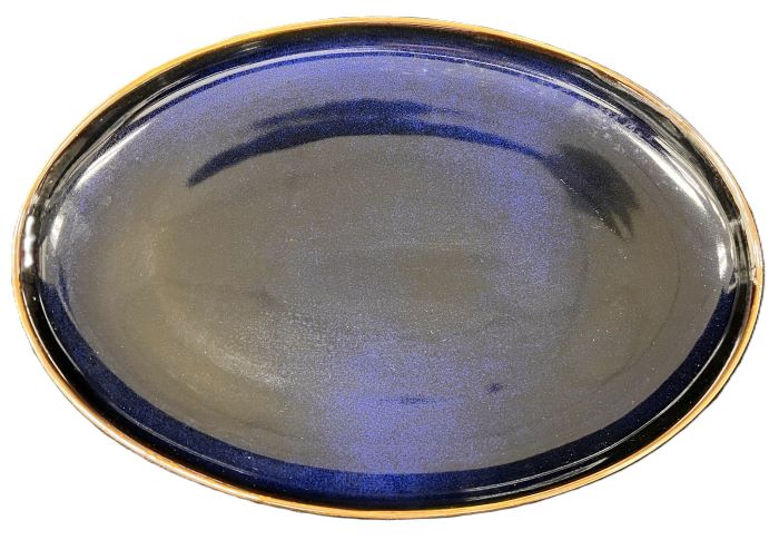 13 x 9" Midnight Cobalt Oval Plate - Item #67626