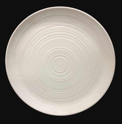 10.5" Swirl White Dinner Plate - Item #67771