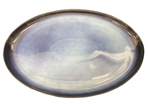14" Indigo Horizon Oval Platter - Item #68049