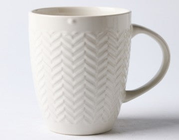 22oz. White Chevron Mug - Item #68071