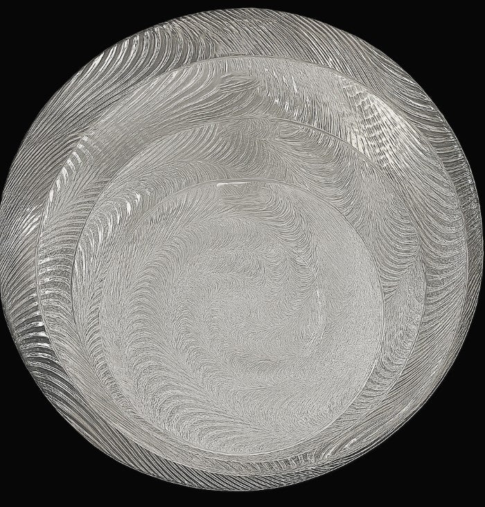 8.25" Rippled Spiral Clear Salad Plate - Item #68218