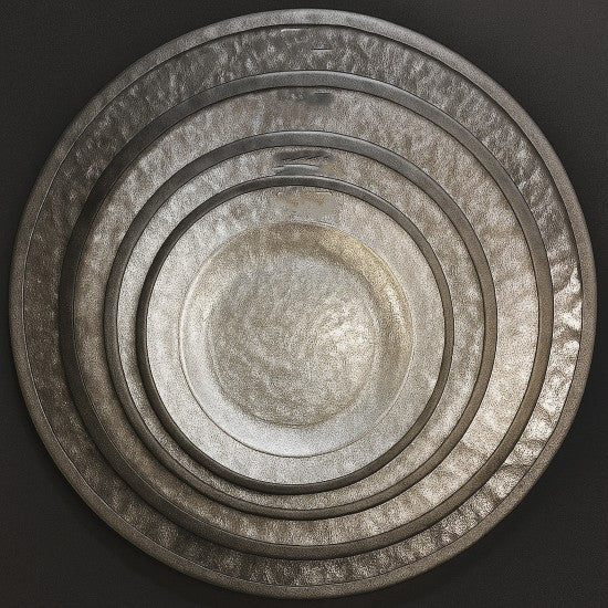 11" Black Rim Hammered Dinner Plate - Item# 68226