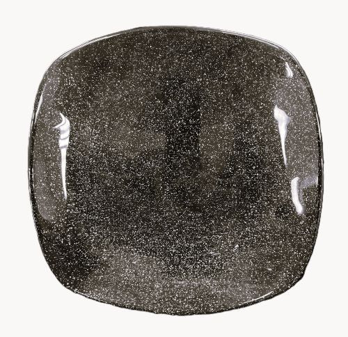 5.5" Square Black Glitter Plate - Item #68339