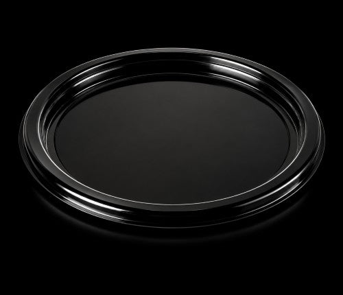 12" Black Plastic Catering Tray – Item #7210TF
