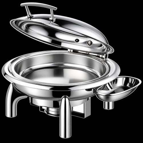 6L Round Chafing Dish with Glass Viewing Window – Item #C703