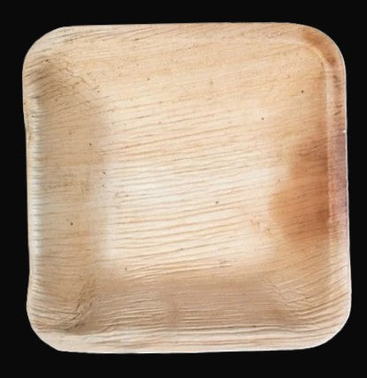 4x4 Palm Leaf Square Bowl - Item #21883