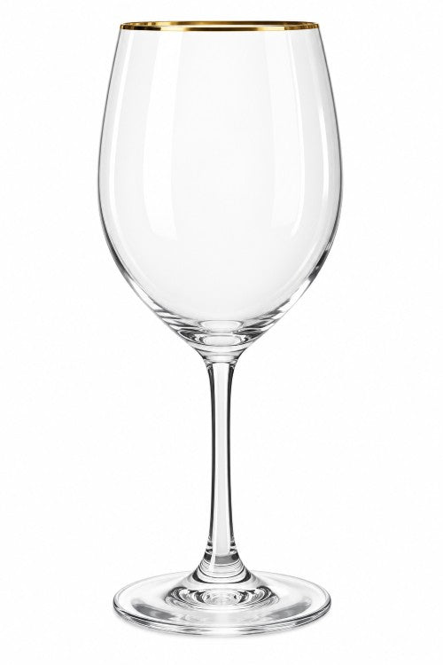 23 oz. Gold Rim Wine Glass Item #21940