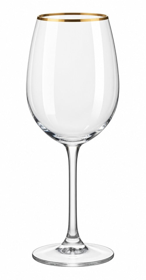 16.5 oz. Gold Rim Wine Glass Item #21941