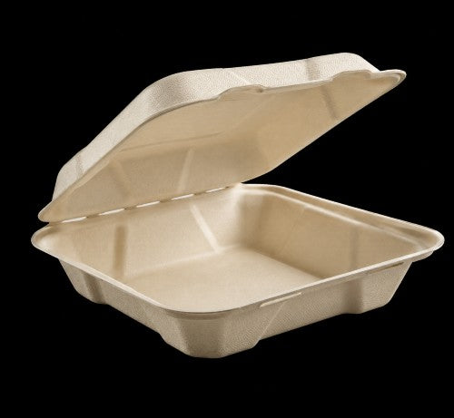 8x8" Brown Clamshell Box Item# 29992