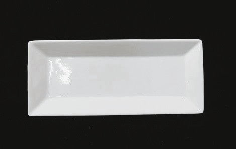14" x 6" Connors Rectangular Plate with Rim - Item #50371