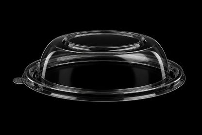 48 oz. Black Plastic Salad Bowl Item# 5048-1 & Item# 5048-L Clear Lid