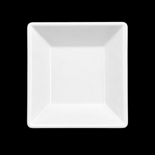 4" White Square Melamine Plate Item #51572