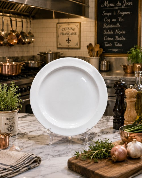 8" White Dinner Melamine Plate Item #51574