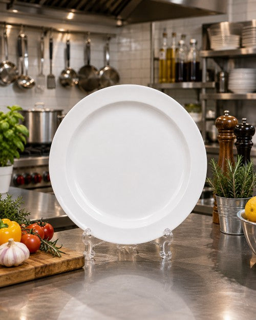 9" White Melamine Dinner Plate Item #51577