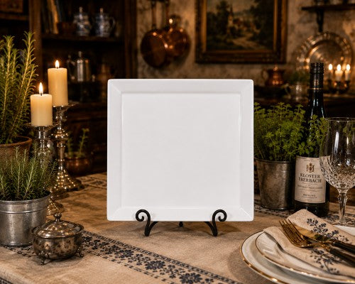 12.2" x 12.2" White Square Melamine Plate/Platter Item #51578