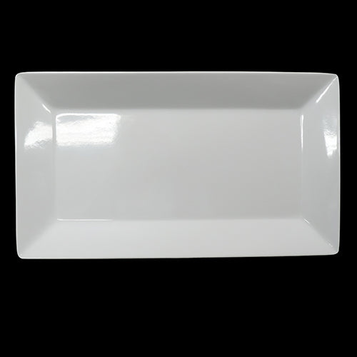 19" x 7.75" White Rectangular Melamine Tray Item #51581-1