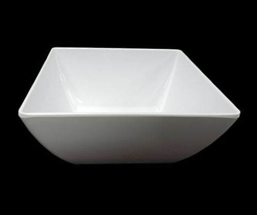 7.5" x 7.5" Square White Melamine Bowl Item #52226