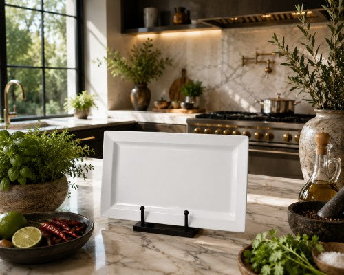 17.25" x 10.75" Rectangular White Melamine Tray Item #52231