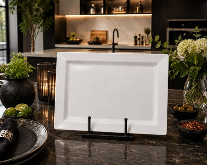 13" x 8" Rectangular White Melamine Tray Item #52233