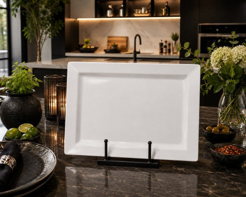 13" x 8" Rectangular White Melamine Tray Item #52233