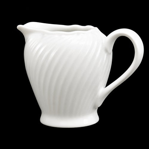 8 oz. Swirl Creamer – White Porcelain  Item #52369