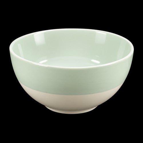 5.5" Two Tone Bowl Off-White Green - Item #54180
