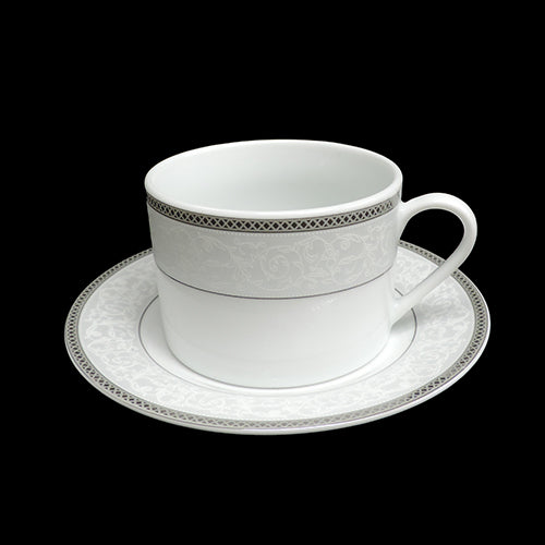7.5 oz. Cup and Saucer Madison Silver Line - Item #54348