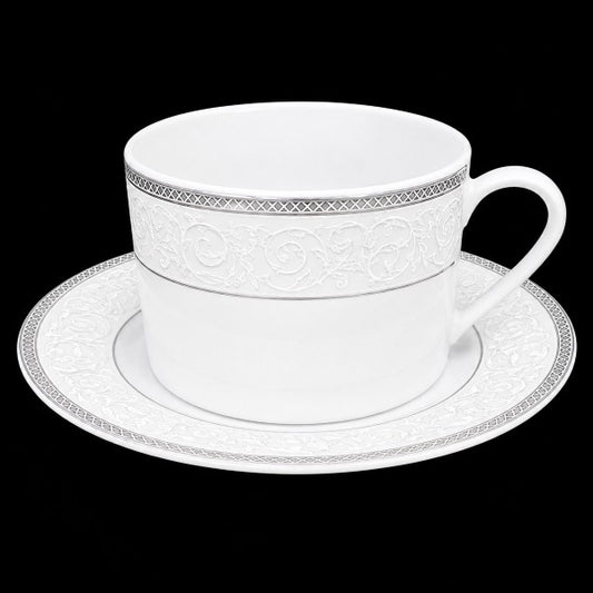 7.5 oz. Cup and Saucer Madison Silver Line - Item #54348